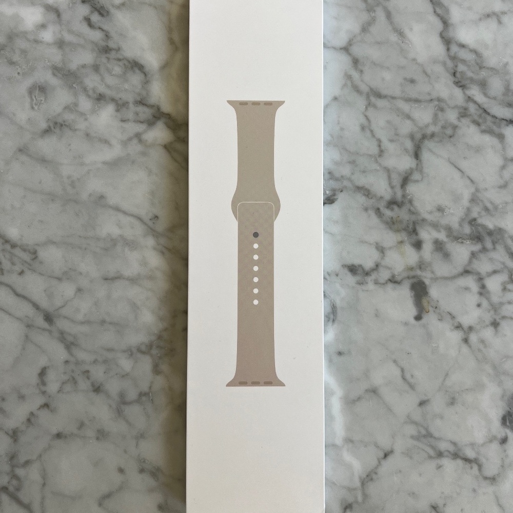 Apple Watch Sports Band Starlight 41mm M/L.  New, unopened box.
